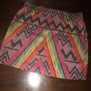 Aztec Print Skirt